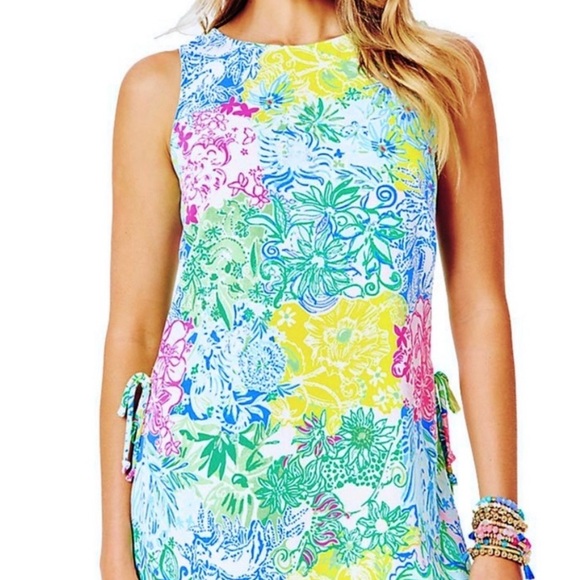 Lilly Pulitzer Donna Tunic Top Multi Colored Floral Cheek To Cheek Zip Up XSmall - Picture 11 of 11